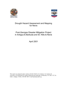 drought hazard assessment and mapping, antigua/barbuda