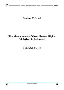 The measurement of gross human rights violations in Indonesia