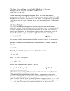 The Export Base Theory of Regional Development: A Brief Review