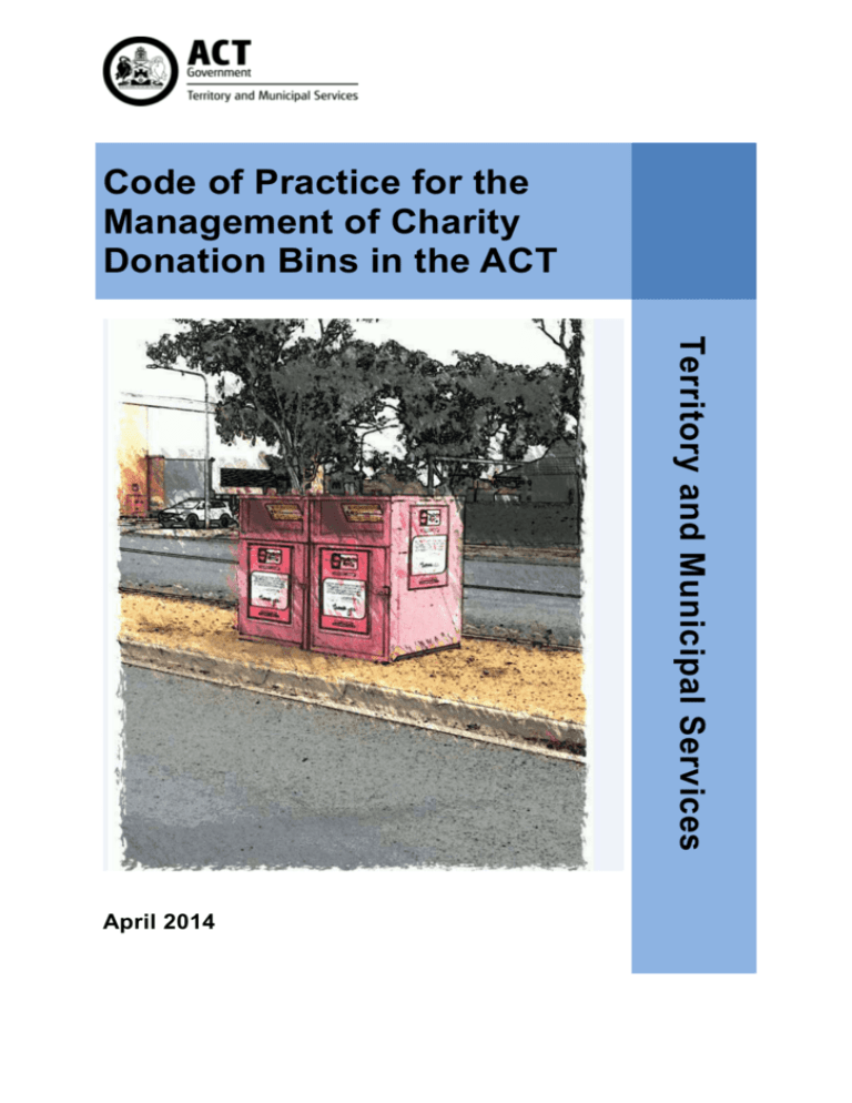 Allocation of sites for Charity Donation Bins