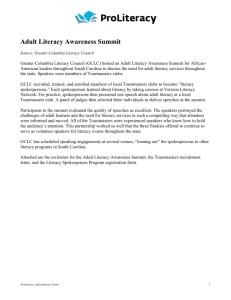 Adult Literacy Awareness Summit