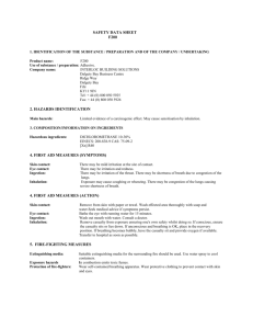 SAFETY DATA SHEET F200 1. IDENTIFICATION OF THE