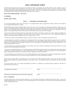 IEEE COPYRIGHT FORM