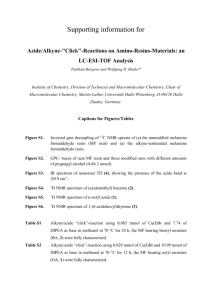 Azide/Alkyne-"Click"-Reactions on Amino-Resins-Materials