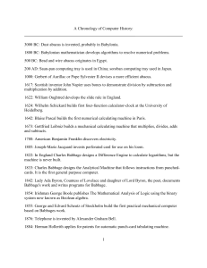 A Chronology of Computer History: