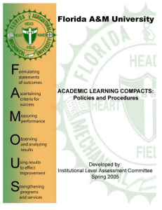 FAMU Academic Learning Compacts Policies and Guidelines