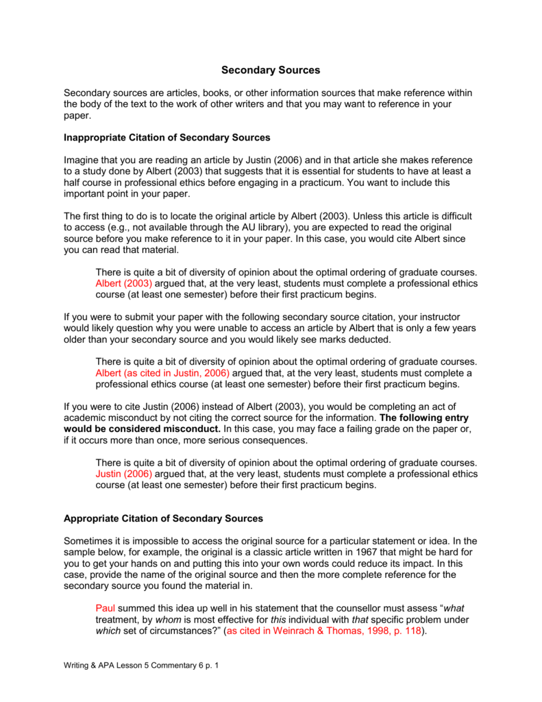 Lesson 1 Making Meaning Of Apa Format