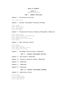 Title 12 - COMMERCE AND TRADE - Pennsylvania General Assembly