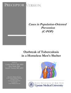 Tuberculosis in a Homeless Men`s Shelter – Morrow et al