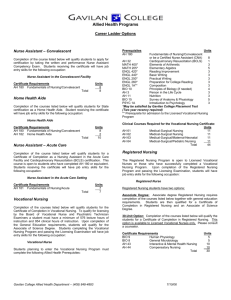 Allied Health Programs Career Ladder Options Gavilan College