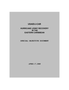 Hurricane Lenny Recovery in the Eastern Caribbean