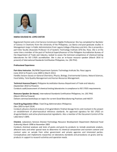 Maria Soledad Lopez-Distor - Integrated Chemists of the Philippines