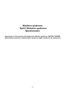 doc - Kleefstra syndrome
