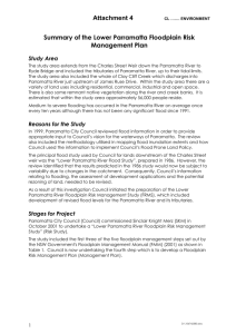 21E22 6 Summary of Draft Lower Parramatta River Floodplain