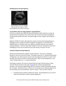 Quelling Nausea During Pregnancy
