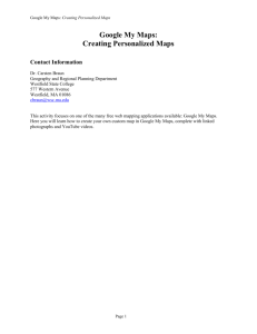 Creating Personalized Maps with Google My Maps