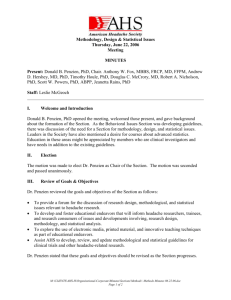 Methods Minutes 06.22.06 - American Headache Society