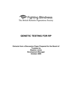 Genetic Testing Report September 2010