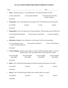 evaluation form for group presentations