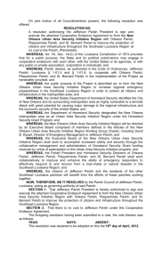 Resolution - Jefferson Parish Government