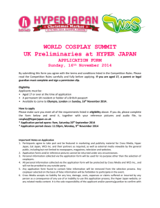 WORLD COSPLAY SUMMIT UK Preliminaries at HYPER JAPAN