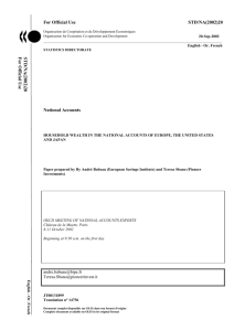 HOUSEHOLD WEALTH IN THE NATIONAL ACCOUNTS OF