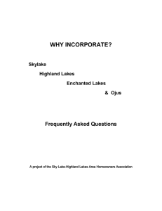 Why Incorporate Booklet - Sky Lake