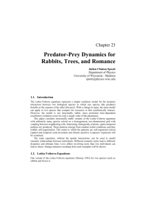 Predator-PRey Dynamics for Rabbits, Trees, and Romance