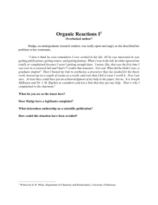 Organic Reactions - University of Delaware
