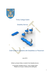 Placement booklet - Trinity College Dublin