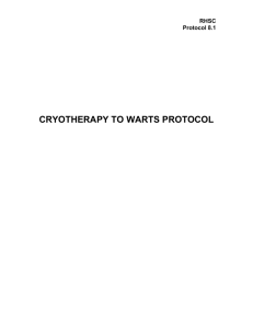 Cryotherapy to Viral Warts : Protocol 8