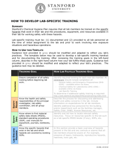 How to Develop Lab-Specific Training