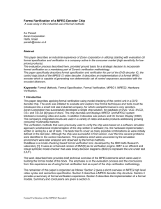 Formal Verification of a MPEG Decoder Chip