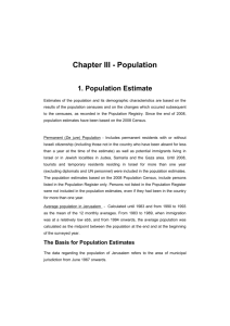 1. Population Estimate - The Jerusalem Institute for Israel Studies