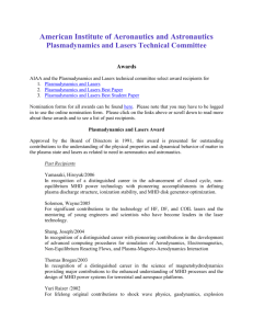 Plasmadynamics and Lasers Award - AIAA Info