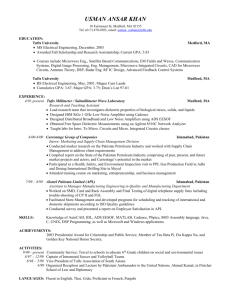 resume - Department of Electrical and Computer Engineering