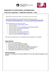 Registration Appendix – notes