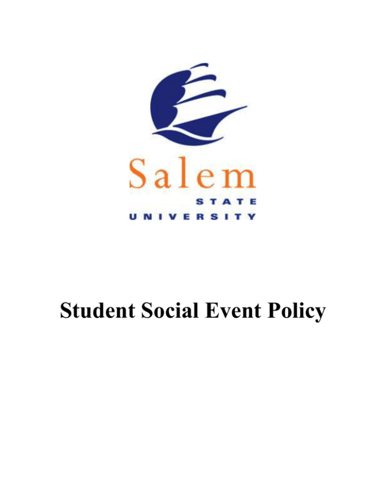 Student Social Events Policy