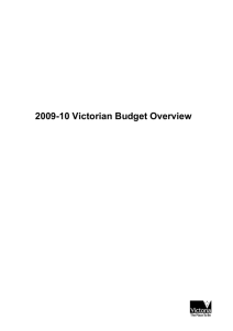 Budget Overview - Department of Treasury and Finance