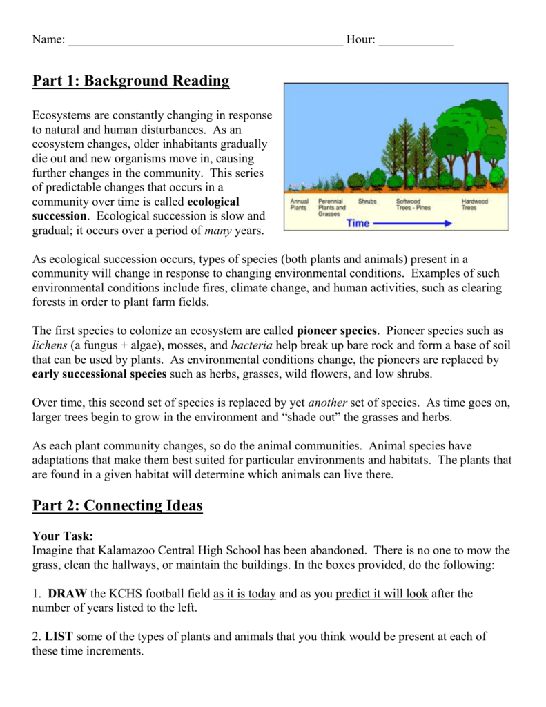 Ecological Succession Introductory Activity