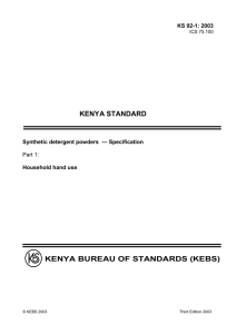 revision of kenya standards