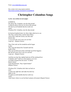 Christopher Columbus Songs