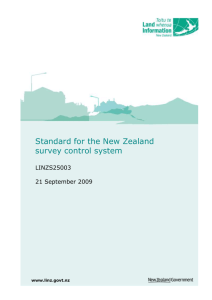Standard for the New Zealand survey control system