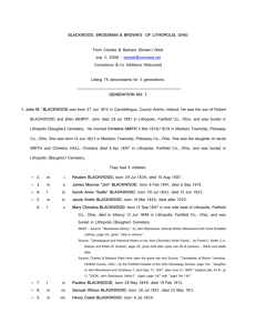 Blackwood - FOOR Family Genealogy