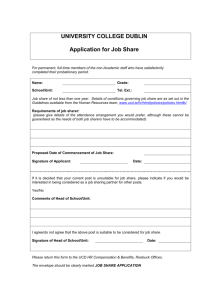 Job Share Application Form - University College Dublin