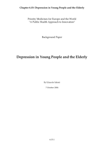 Depression in the Youth and Adolescent - WHO archives