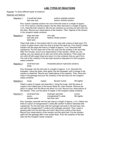 Lab-Types of Reactions