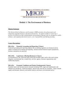 Master syllabus - Mercer University