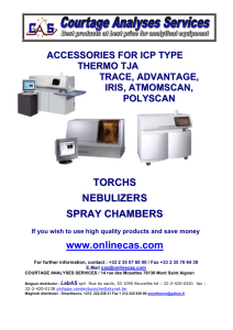 Spray chamber - Courtage Analyses Services