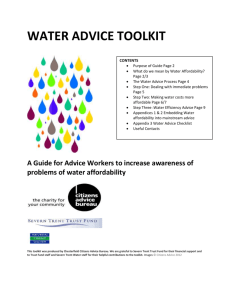 Water Advice Toolkit for Advisers